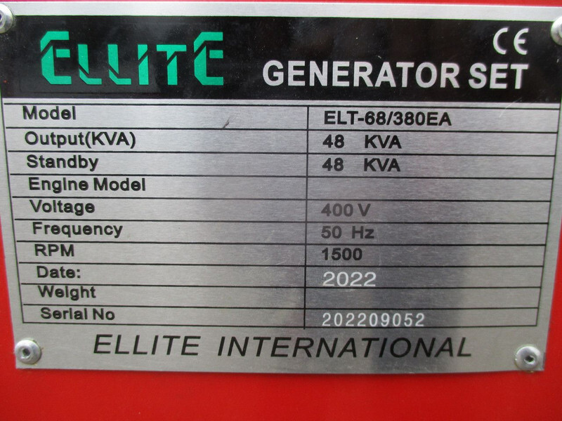 New Generator set Diversen Ellite ELT68/380EA , New Diesel generator , 48 KVA ,3 phase , 2 Pieces in stock: picture 16