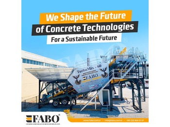 New Concrete plant FABO TURBOMIX-60 MOBILE CONCRETE PLANT WITH PRE-FEEDING SYSTEM: picture 1