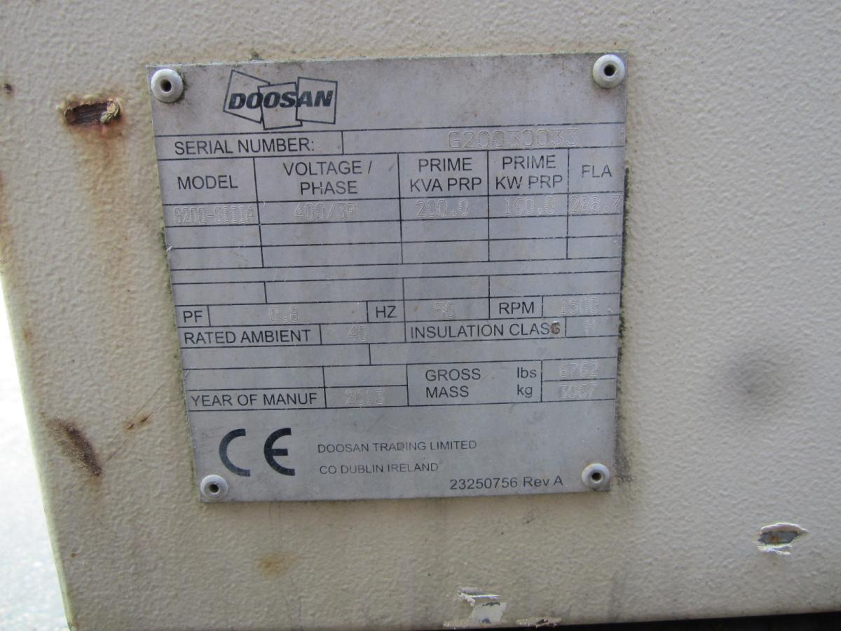 Generator set Doosan G200