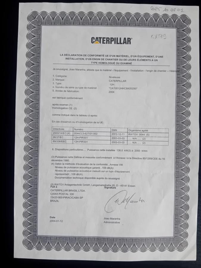 Grader Caterpillar 12H