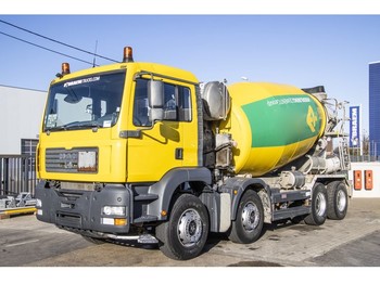 Concrete mixer truck MAN TGA 35.390 BB + BETONMIXER 9M3 +WB=4800mm: picture 1