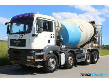 Concrete mixer truck MAN TGA 35.400 8x4 Betonmischer: picture 1