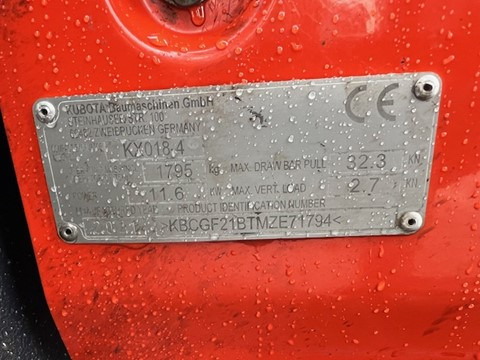 Mini excavator KUBOTA KX 018-4 (2021)