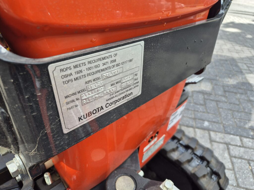 Mini excavator KUBOTA U10-5