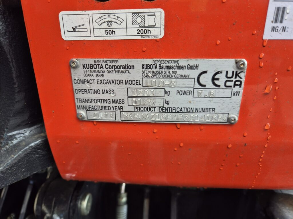 Mini excavator KUBOTA U10-5