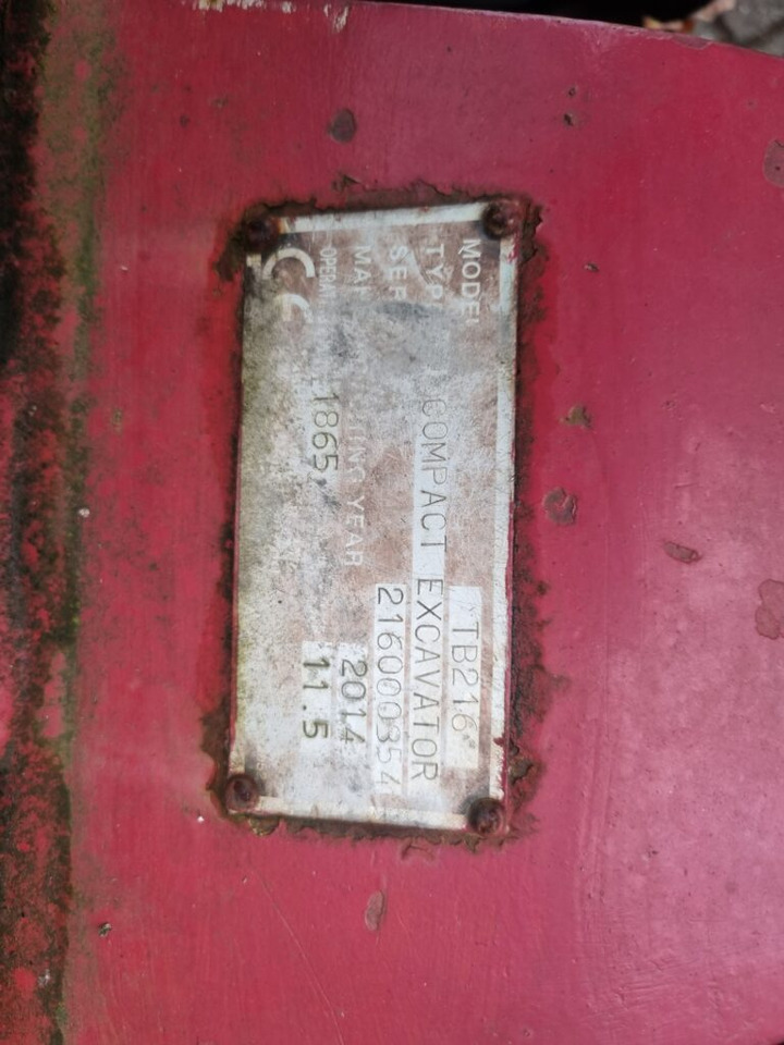 Mini excavator TAKEUCHI TB216 minidigger