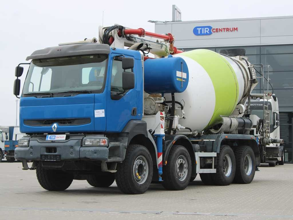 Mixer pump truck Renault KERAX 420, EURO 3, 7m3, 8X4, CIFA MAGNUM MK 24.4