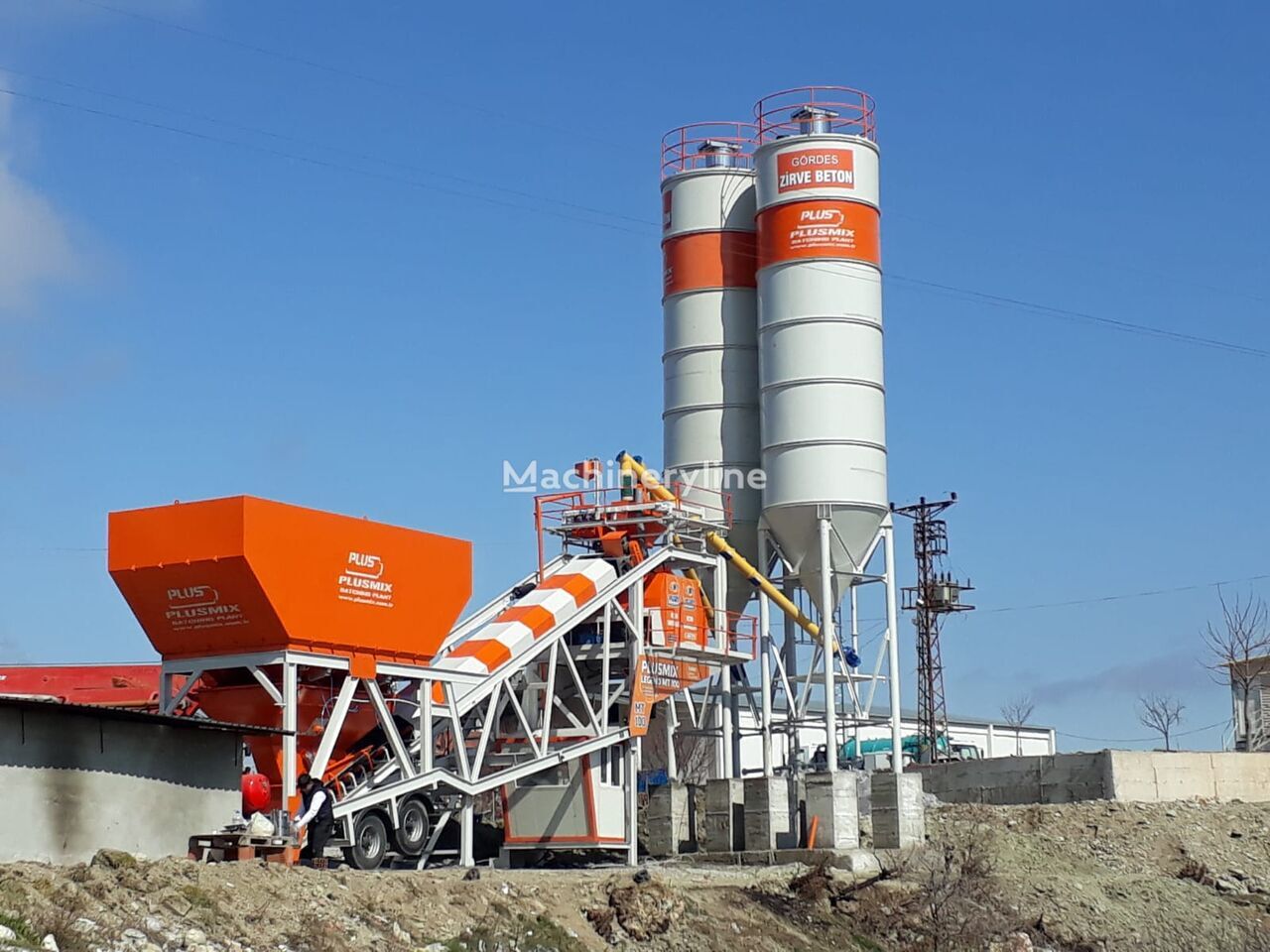 New Concrete plant Plusmix 100 m³/hour MOBILE Concrete Plant - BETONNYY ZAVOD - CENTRALE A: picture 5