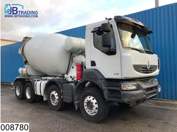 Concrete mixer truck Renault Kerax 430 Dxi 8x4, EURO 5 EEV, Baryval, Steel suspension, Airco, Hub reduction: picture 1