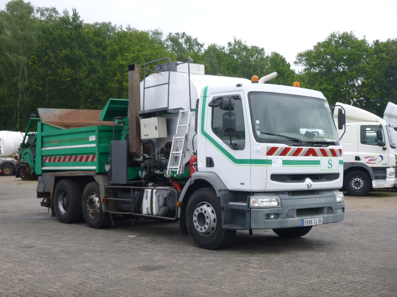 Asphalt distributor for transportation of bitumen Renault Premium 340 6x2 Road repair bitumen tank 6 m3 / tipper: picture 6