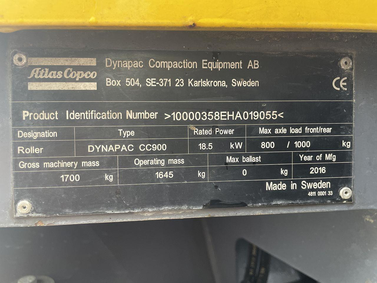 Road roller Atlas Copco CC900