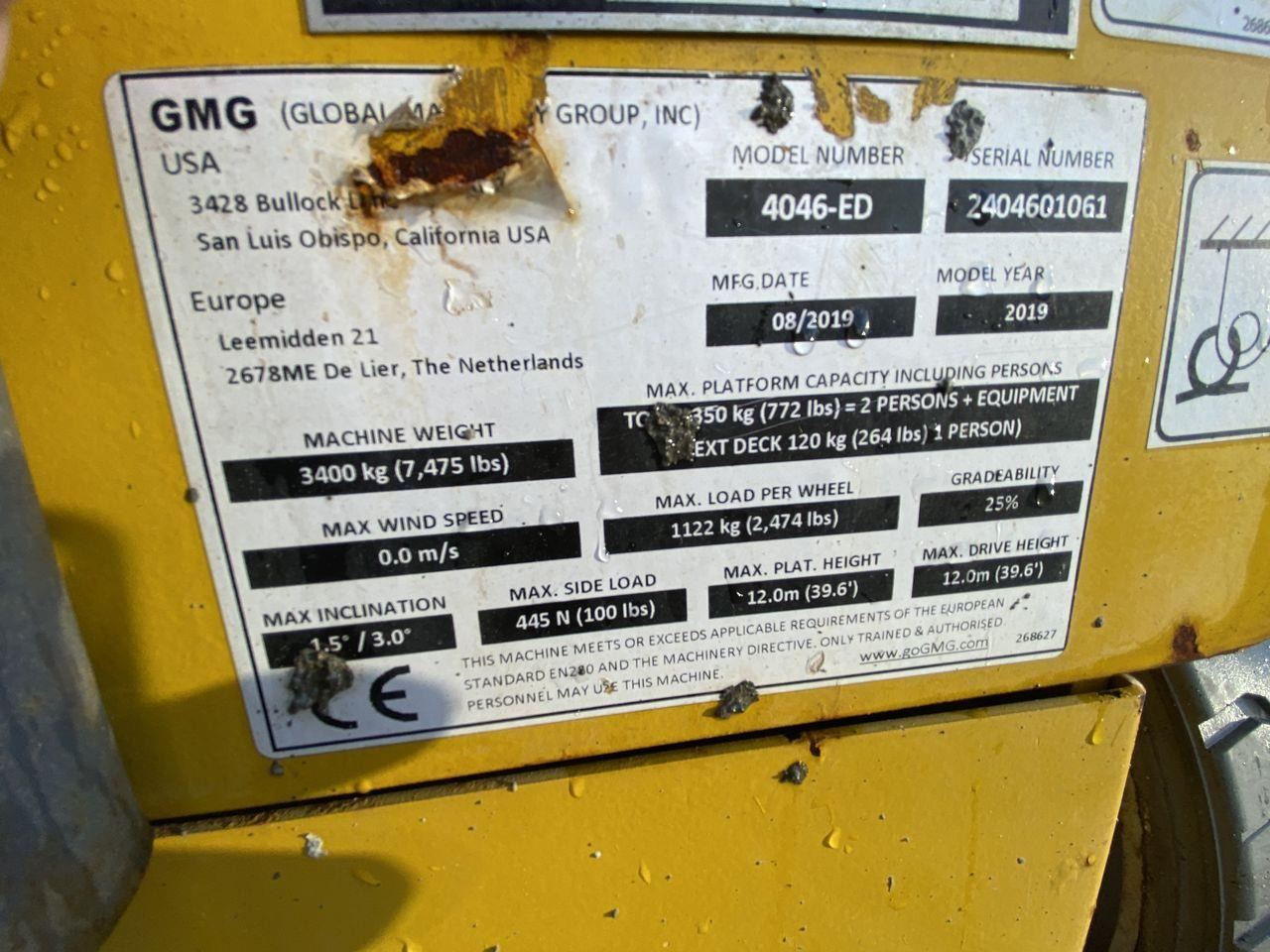 Scissor lift GMG 4046-ED