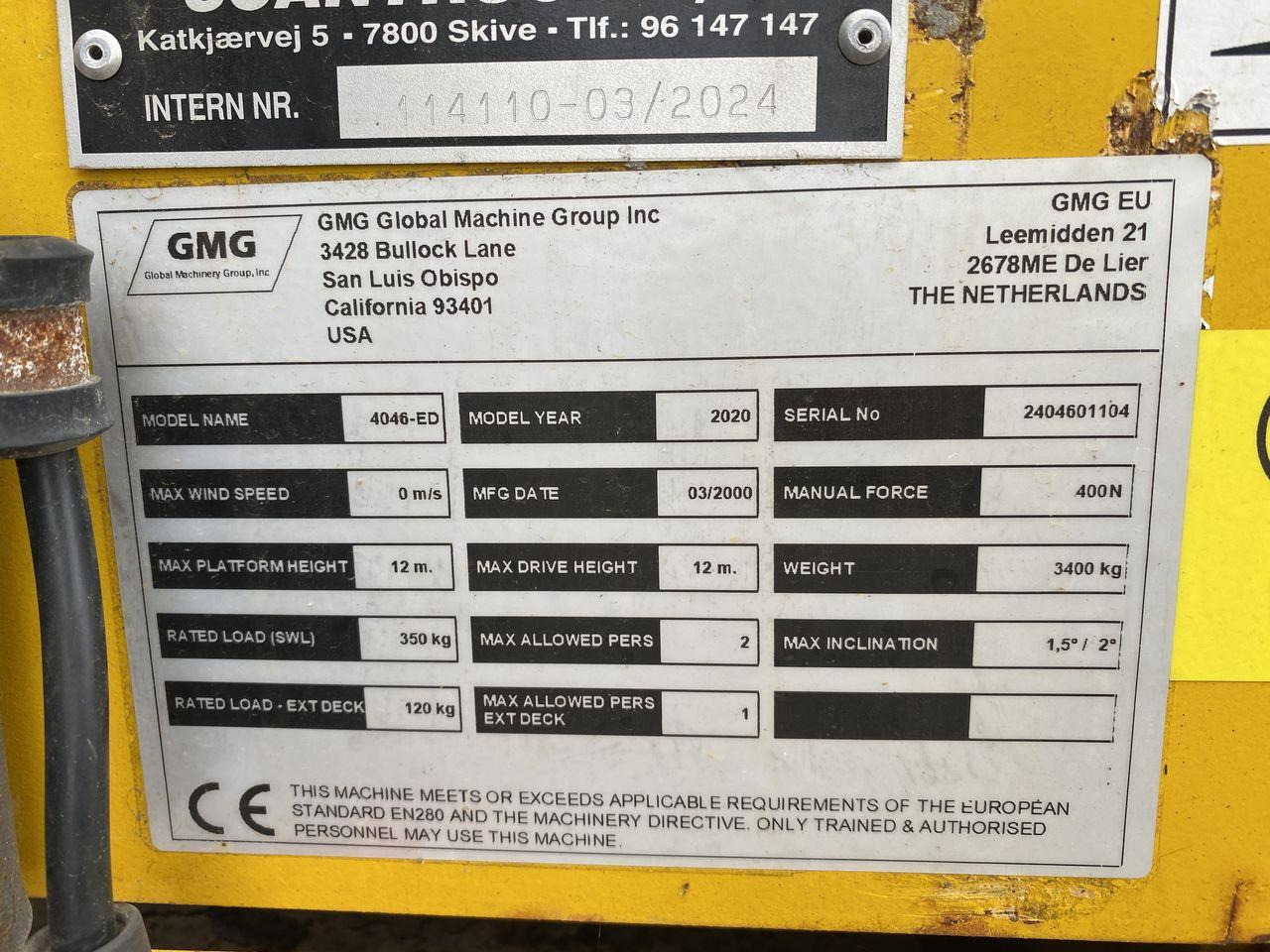 Scissor lift GMG 4046-ED 2.0