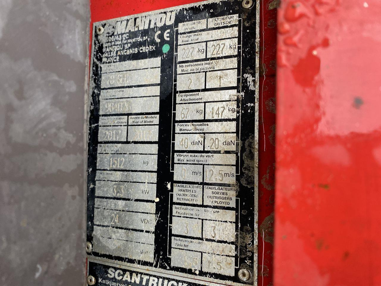 Scissor lift Manitou 78SEC