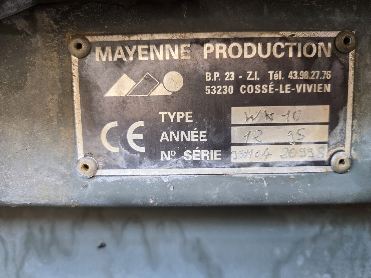 Construction machinery Secmair MAUGUIN MARREL