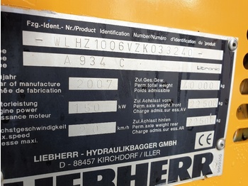 Waste/ industry handler Liebherr A934C Litronic