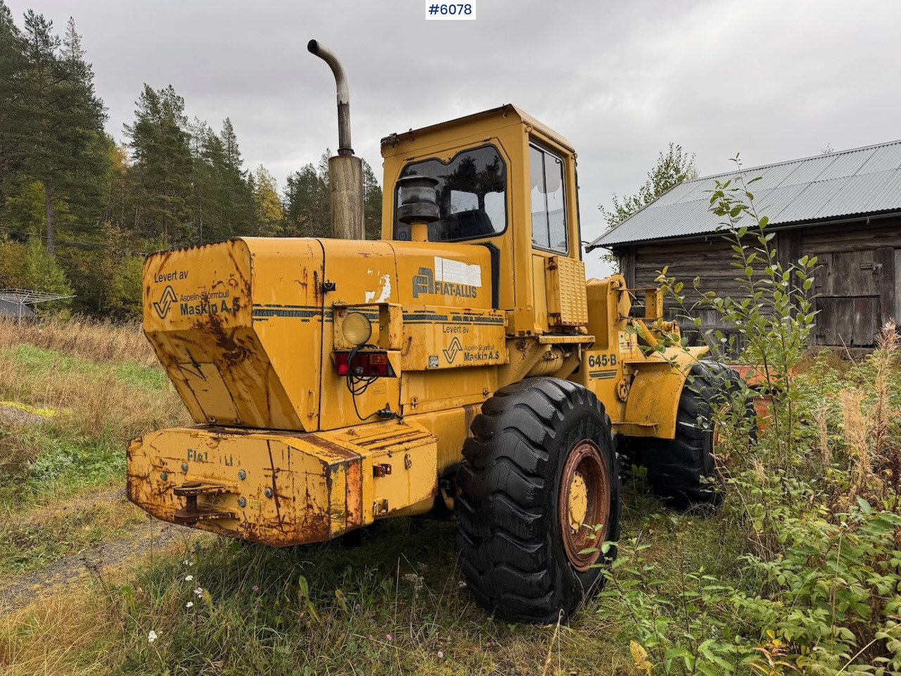 Wheel loader 1986 Fiat-Allis 645-B Wheel Loader.