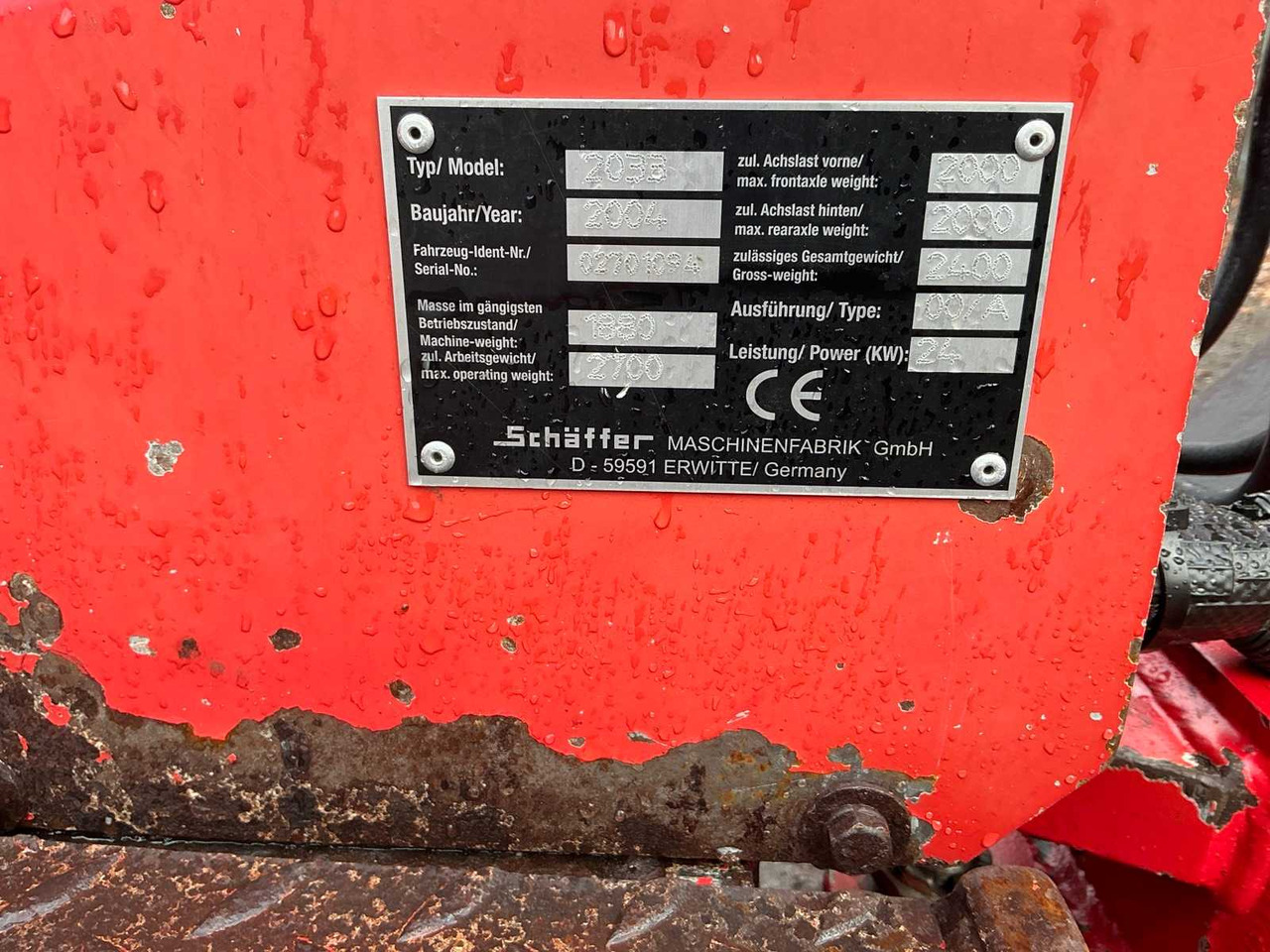 Wheel loader 2004 SCHAFFER 2033 SHOVEL