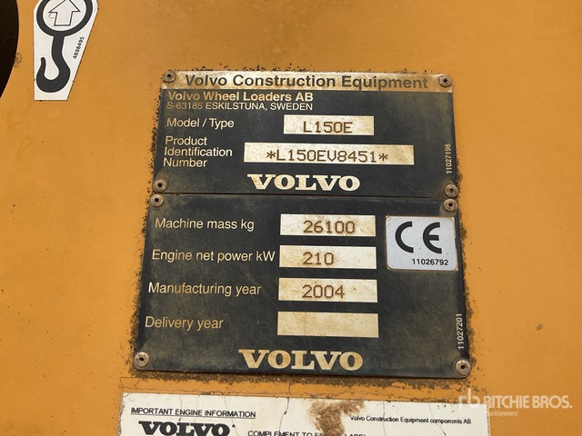 Wheel loader 2004 Volvo L150E Wheel Loader