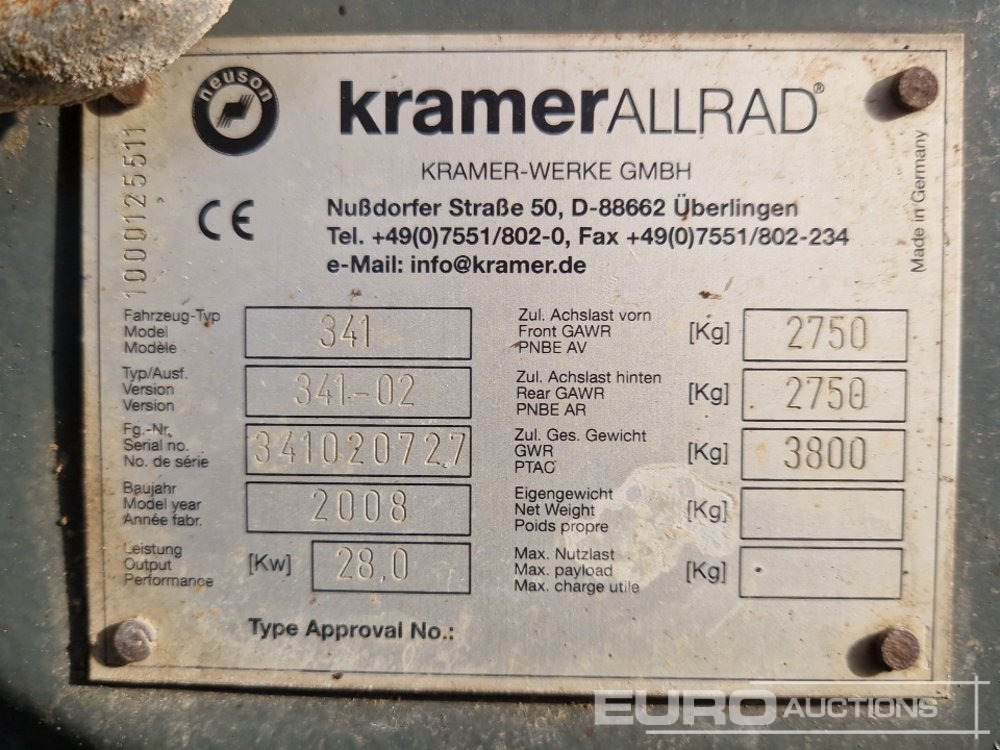 Wheel loader 2008 Kramer 280
