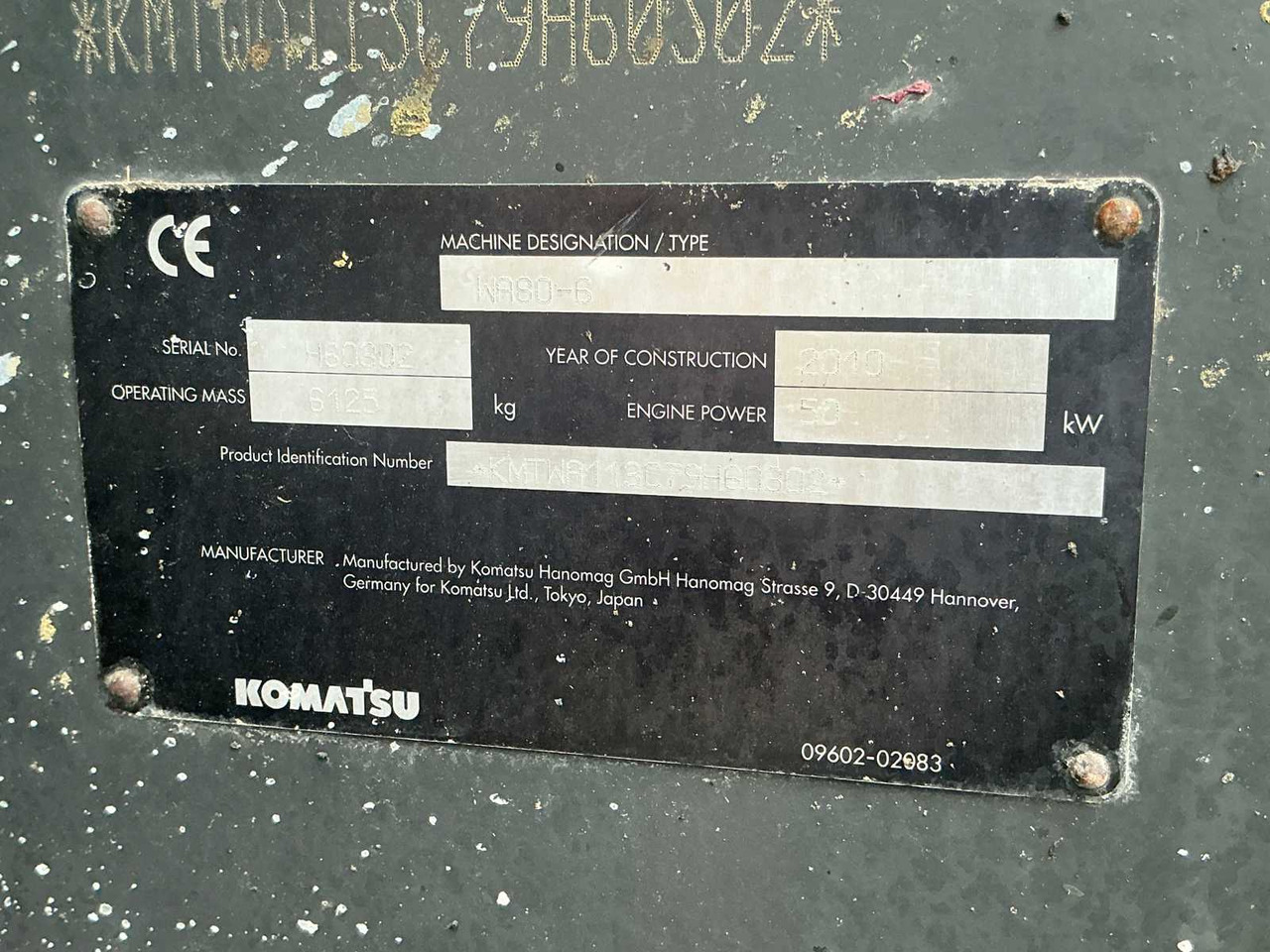 Wheel loader 2010 KOMATSU WA80-S SHOVEL / WHEEL LOADER