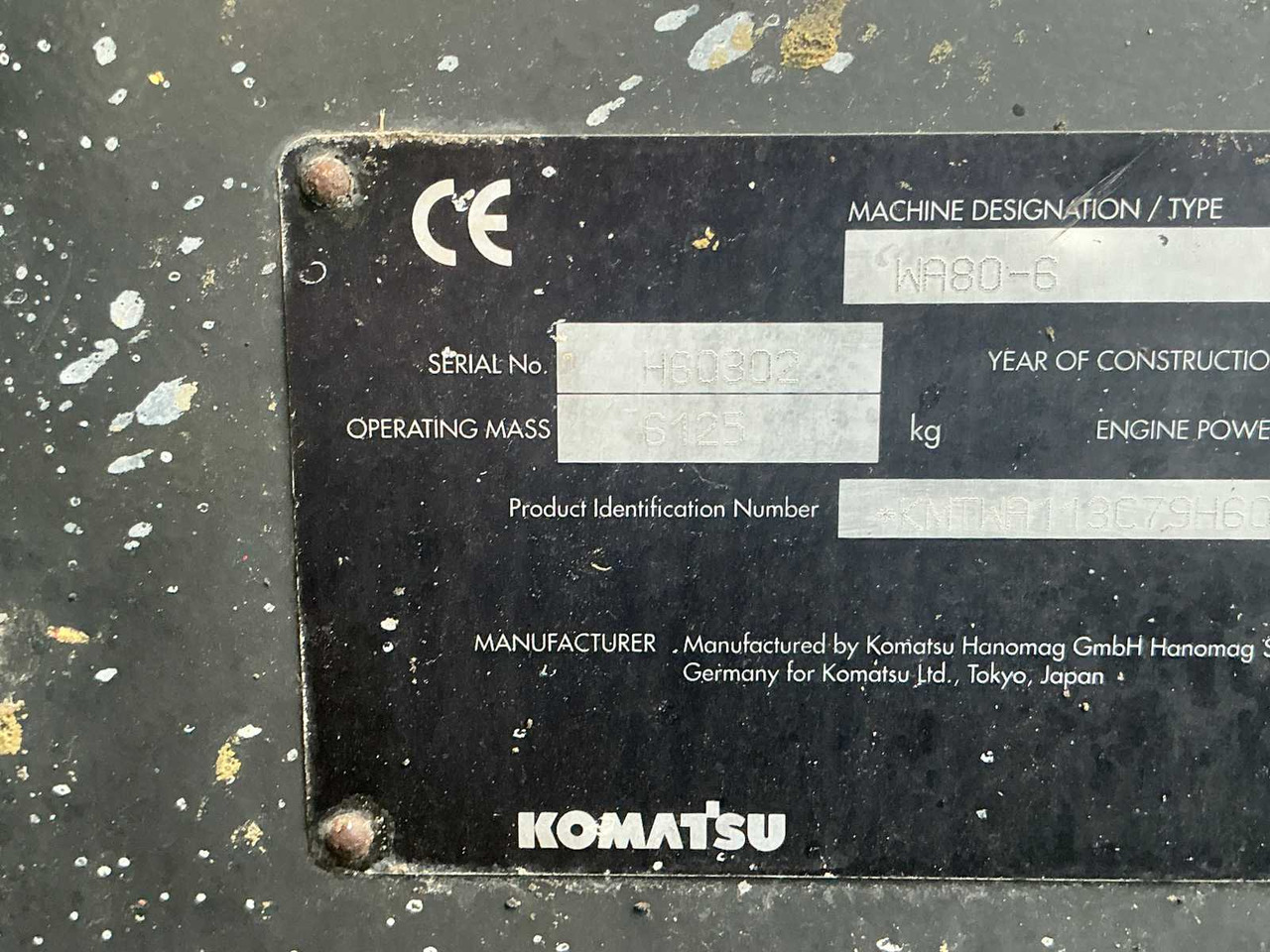 Wheel loader 2010 KOMATSU WA80-S SHOVEL / WHEEL LOADER