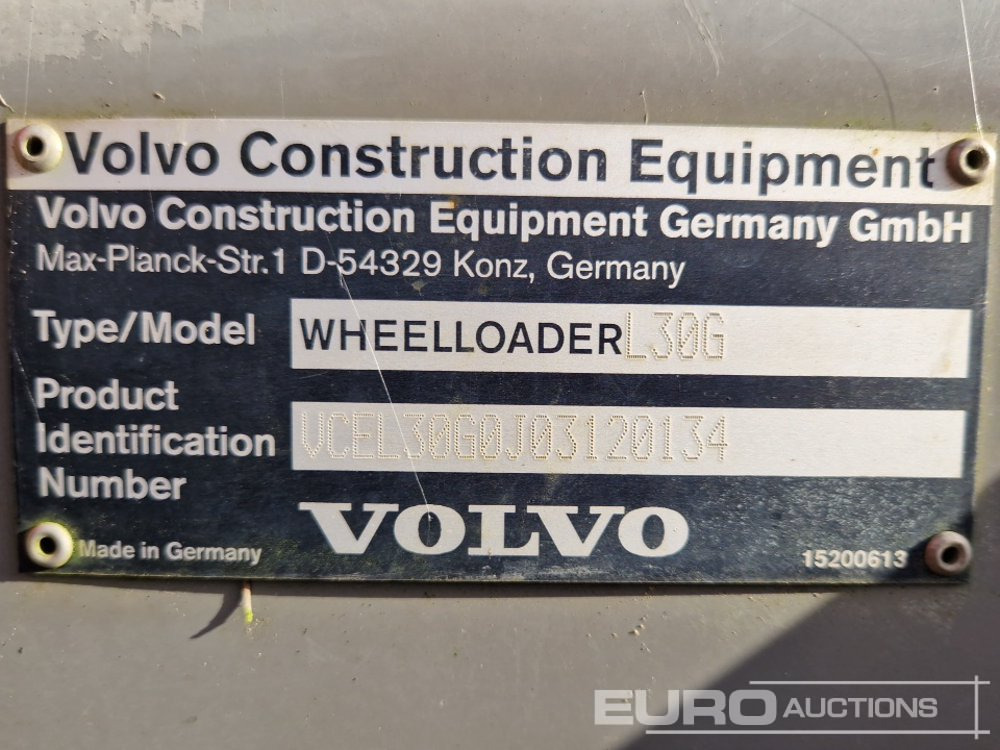 Wheel loader 2013 Volvo L30G
