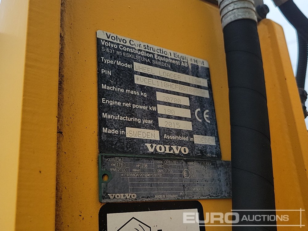 Wheel loader 2015 Volvo L110H