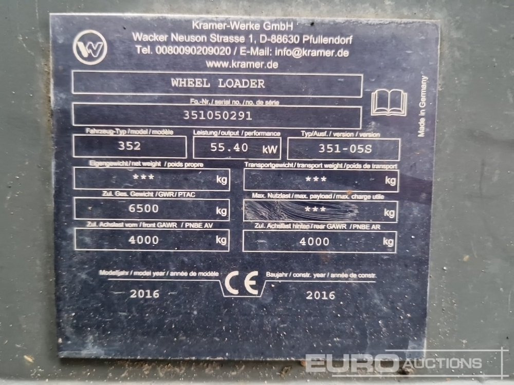 Wheel loader 2016 Kramer 8085