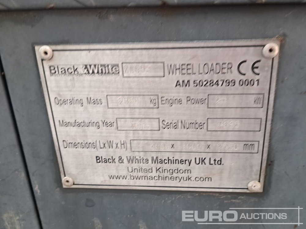 Wheel loader 2018 Black & White ZL08F