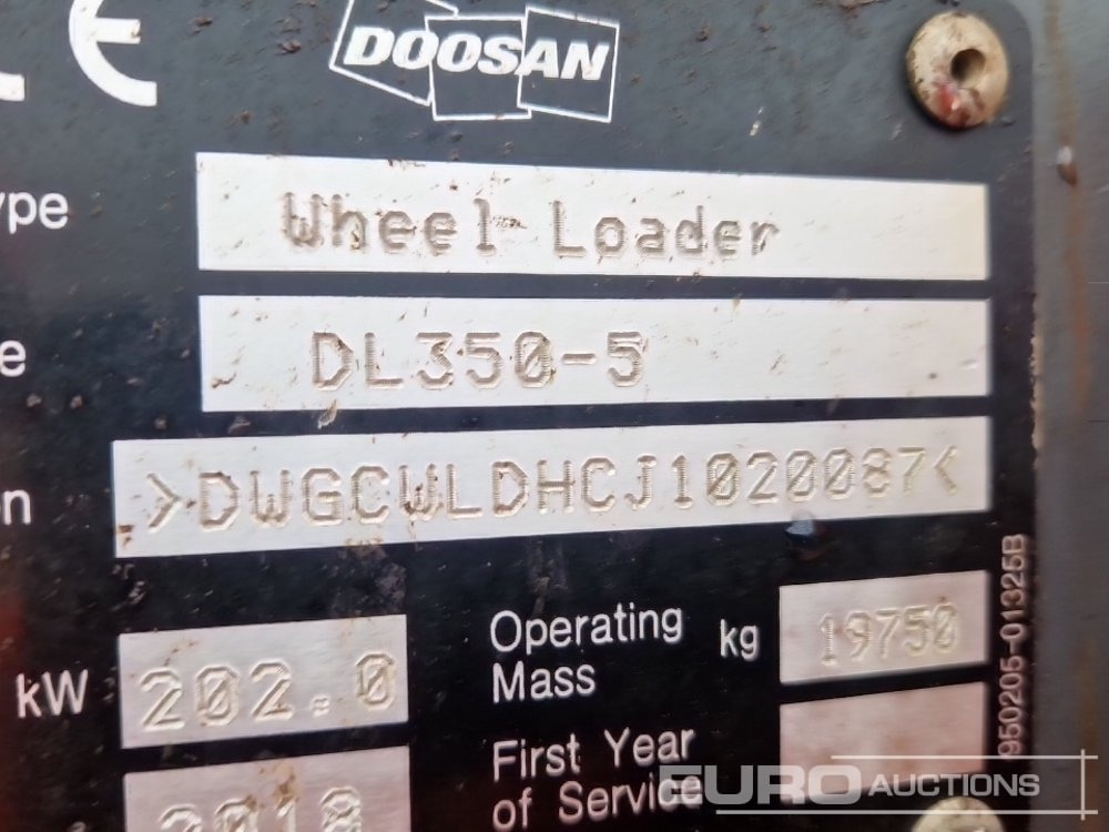 Wheel loader 2018 Doosan DL350-5