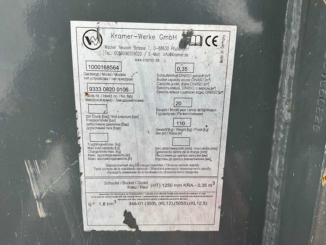 Wheel loader 2018 KRAMER 5035 WHEEL LOADER 4X4