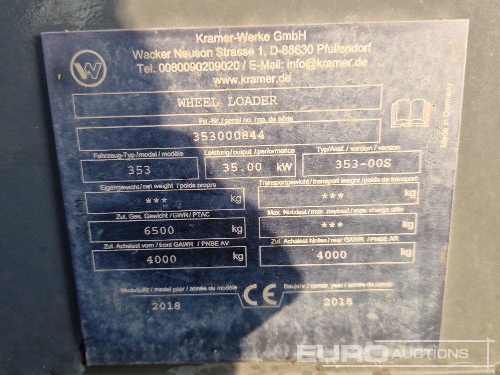 Wheel loader 2018 Kramer 5075