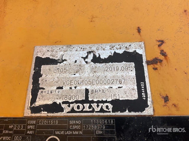 Wheel loader 2019 Volvo L105