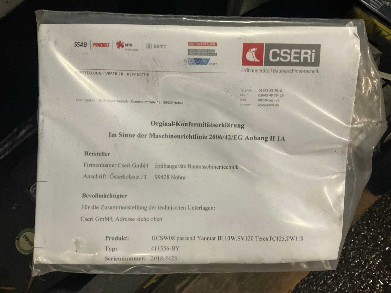 Wheel loader 2019 YANMAR 5455750010 QUICK COUPLER, HYDR.