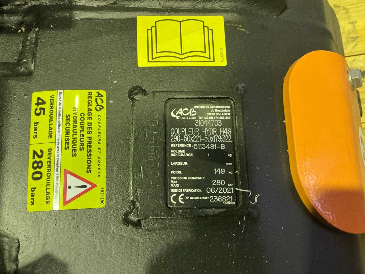 Wheel loader 2021 ACB 5113481-B QUICK COUPLER, MECH.