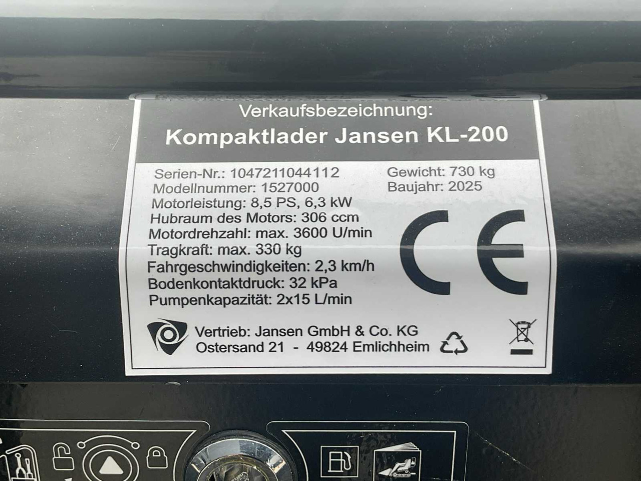 Wheel loader 2024 JANSEN KL-200 KOMPAKT TRACK LOADER