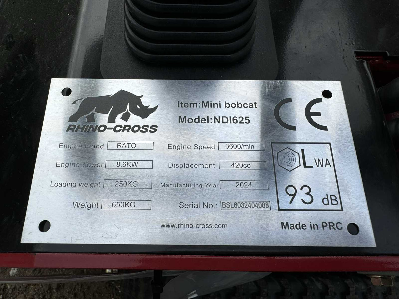 Wheel loader 2024 RHINO-CROSS NDI625 MINI BOBCAT