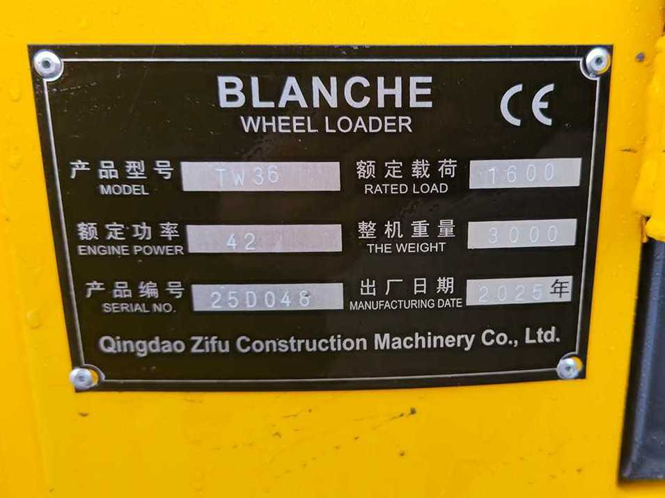 Wheel loader 2025 - BLANCHE - TW36 - SHOVEL