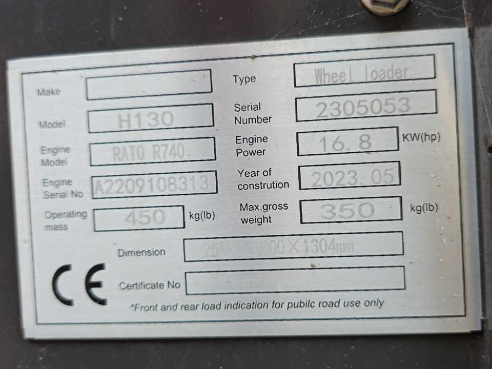 Wheel loader 2025 - HERACLES - H130 WHEEL LOADER - SHOVEL