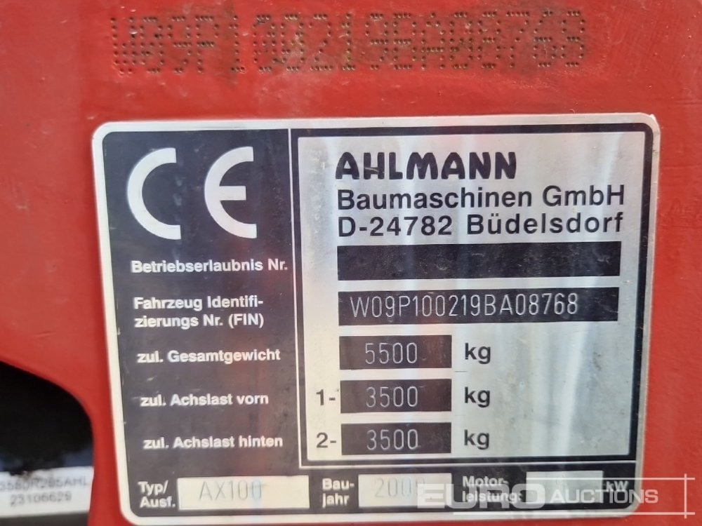 Wheel loader Ahlmann AX1000