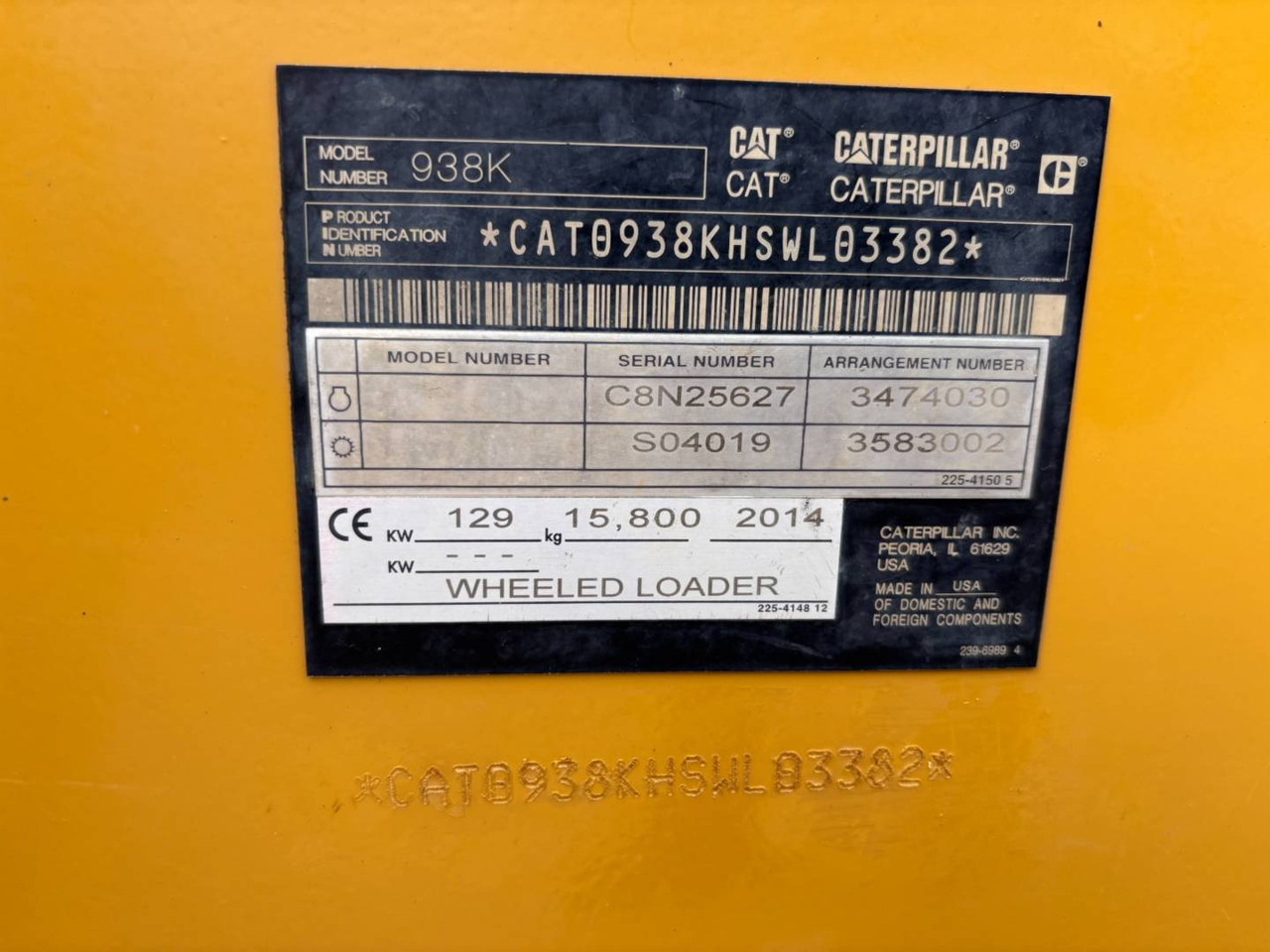 Wheel loader CAT 938K