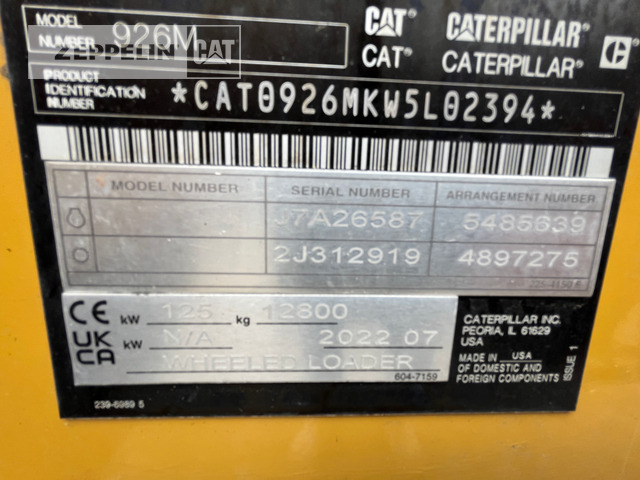 Wheel loader Cat 926M
