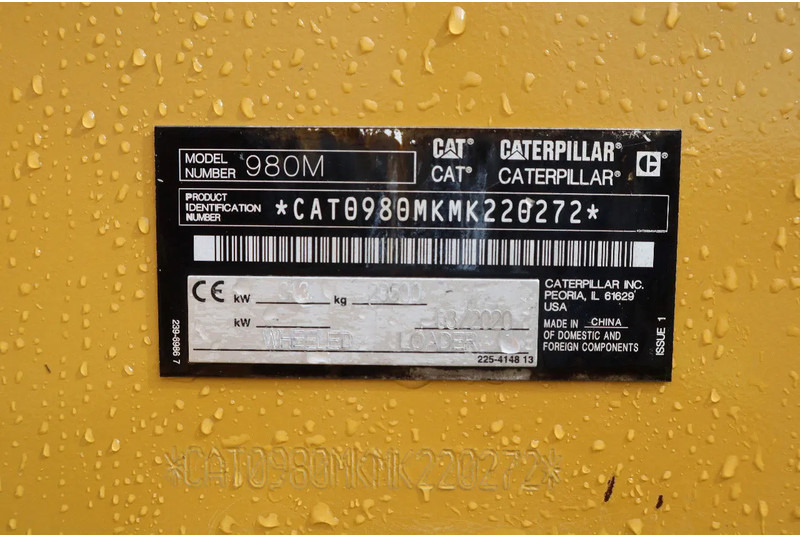 Wheel loader Caterpillar 980M | BUCKET | CENTRAL LUBE | CE