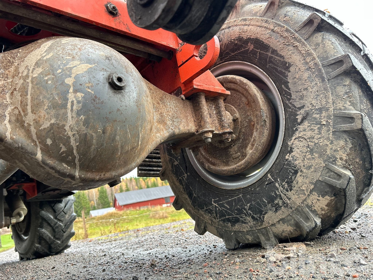 Wheel loader Everun ER12 med gafflar och planeringskopa