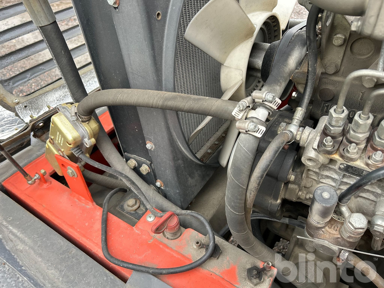 Wheel loader Everun ER12 med gafflar och planeringskopa