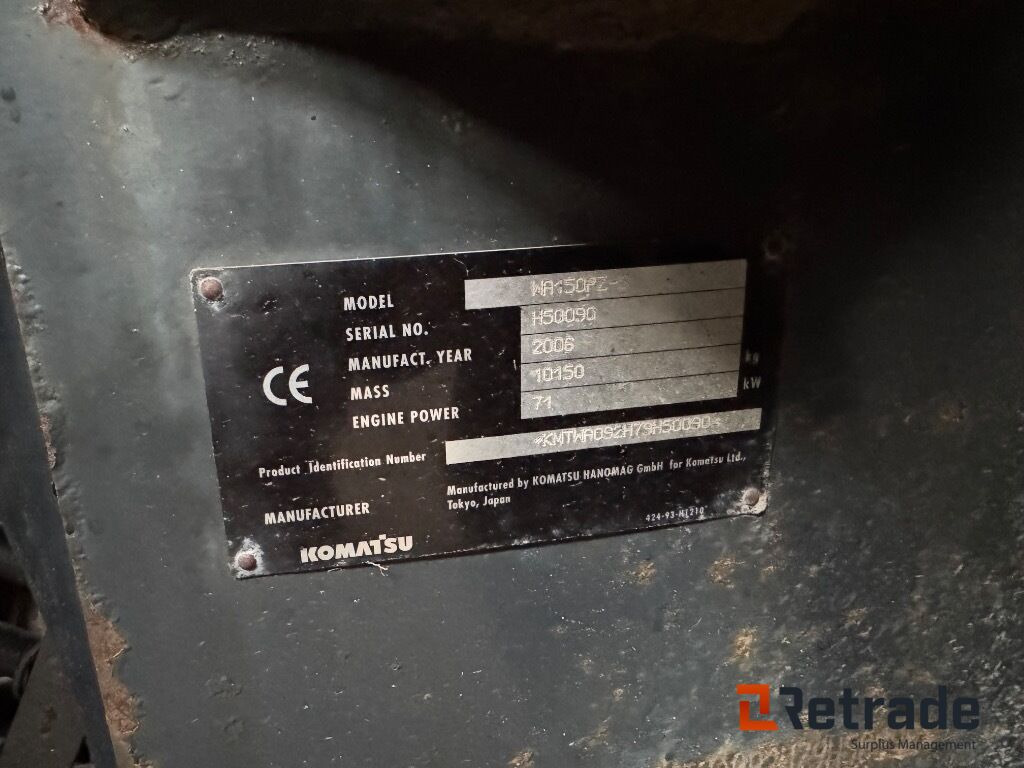 Wheel loader Hjullæsser Komatsu  WA 150