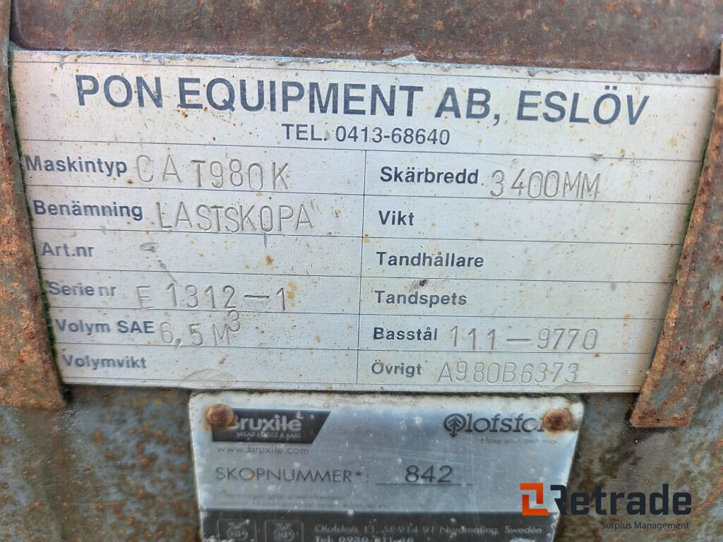 Wheel loader Hjullastare CAT 980K