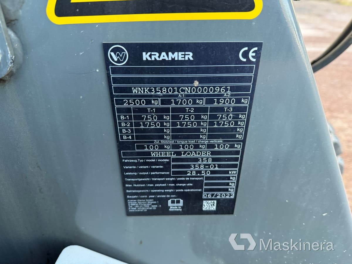 Wheel loader Hjullastare Kramer 5040 med tillbehör