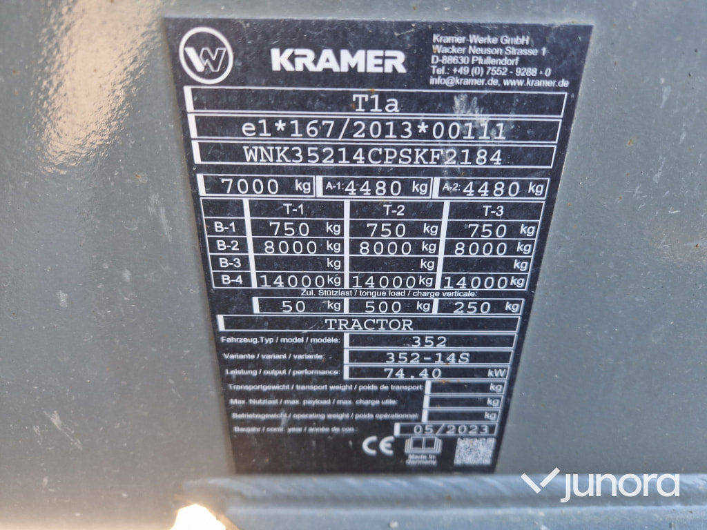 Wheel loader Hjullastare - Kramer 8115, med vikplog Holms